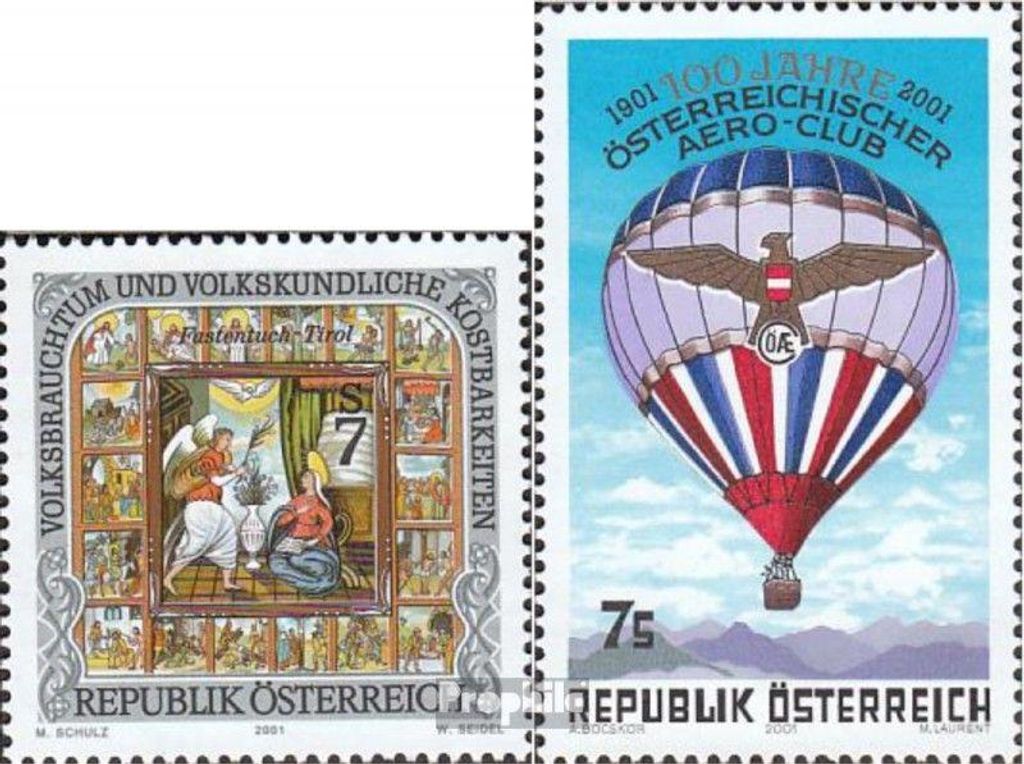 Briefmarken Österreich 2001 Mi 2343,2346 (kompl.Ausg.) Produktbild 