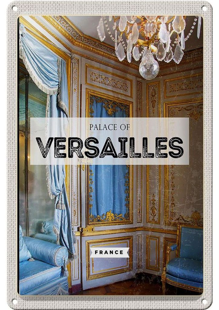 Blechschild Reise 20x30cm Palace of Versailles France Reiseziel