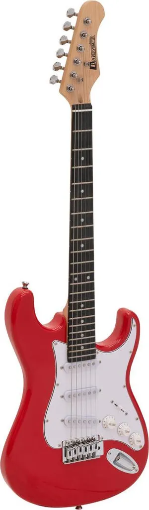 Guitare électrique rouge 3/4 DIMAVERY J-400 : confort et jeu facile enfant