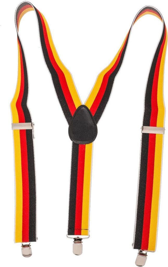 Deutschlandfahne Hosenträger 3-Clips Bundesflaggen Motiv in Produktbild 