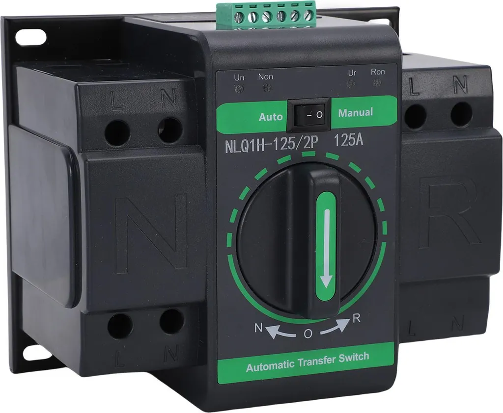 Commutateur transfert 125A 2P à isolation PC commutation automatique