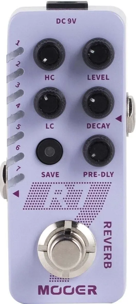Réverbération MOOER R7 Reverb Multi-Mode avec Sauvegarde et Trail On