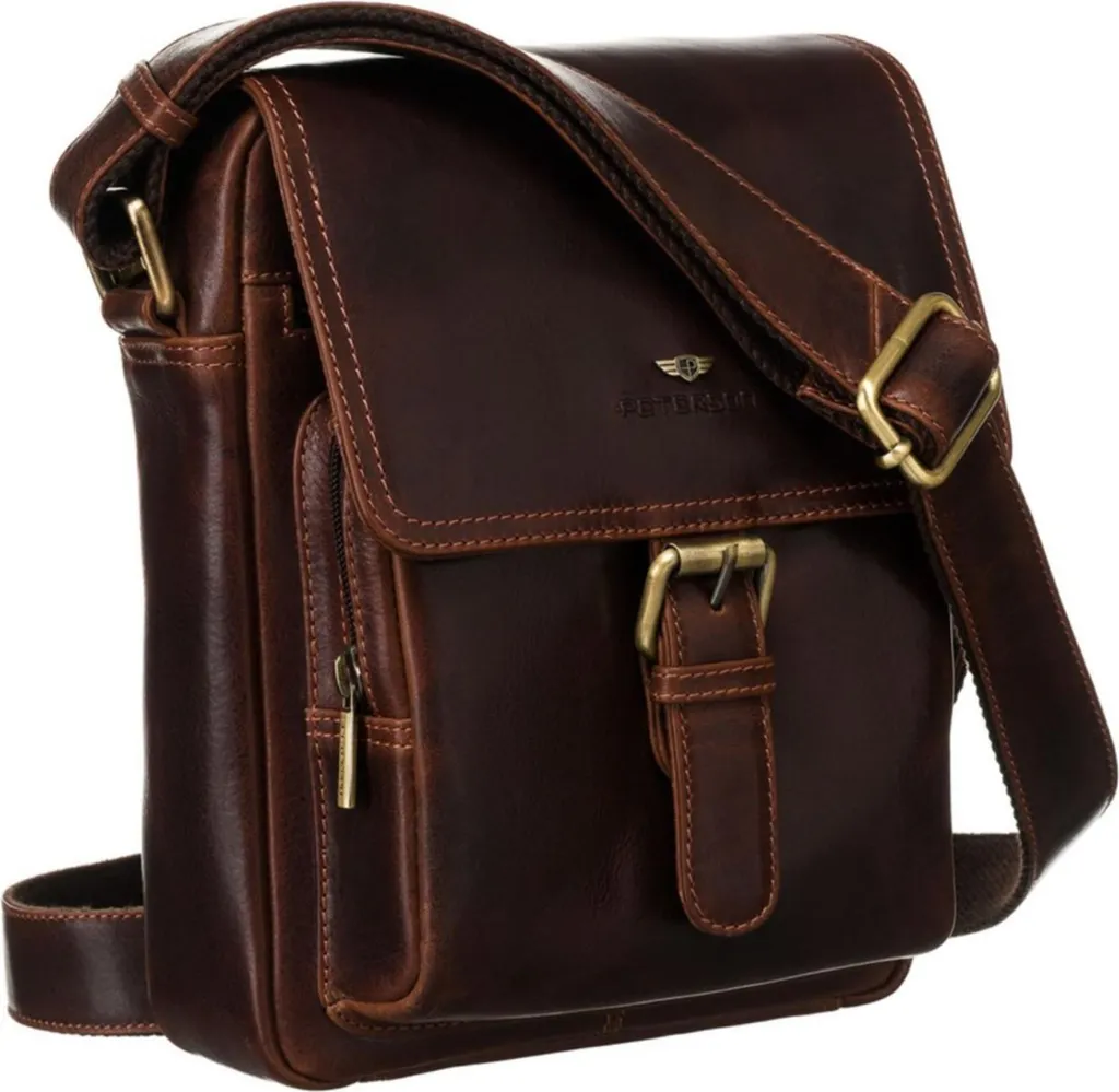 Borsa Peterson Rovicky 288310: Tracolla Uomo in Vera Pelle Vintage