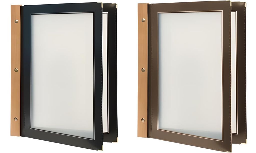 Chemise pour menus Securit WOOD, DIN A4, marron Image du produit 