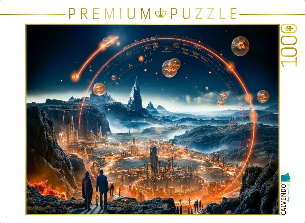 CALVENDO Puzzle Eine zukunftsweisende und ehrfurchtgebietende Welt | 1000 Teile Lege-Größe 64x48cm Foto-Puzzle für glückliche Stunden