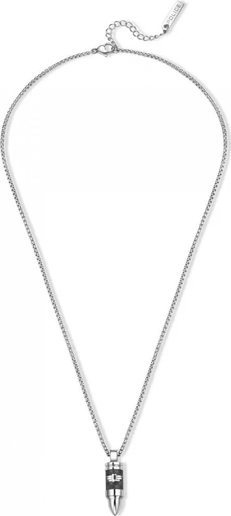 Collier Homme Police PEAGN0034102 Argenté - Pendentif Acier Industriel