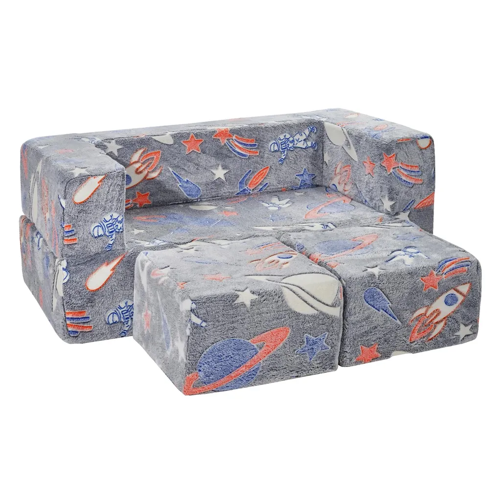 Canapé de Jeu Modulable pour Salle de Jeux Enfant Cabane et Relaxation