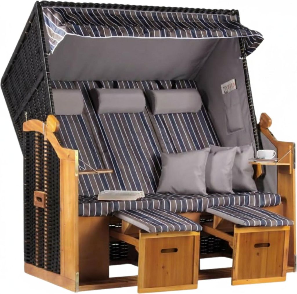 Strandkorb XXL 3 Sitzer für Garten & Terrasse aus Produktbild 