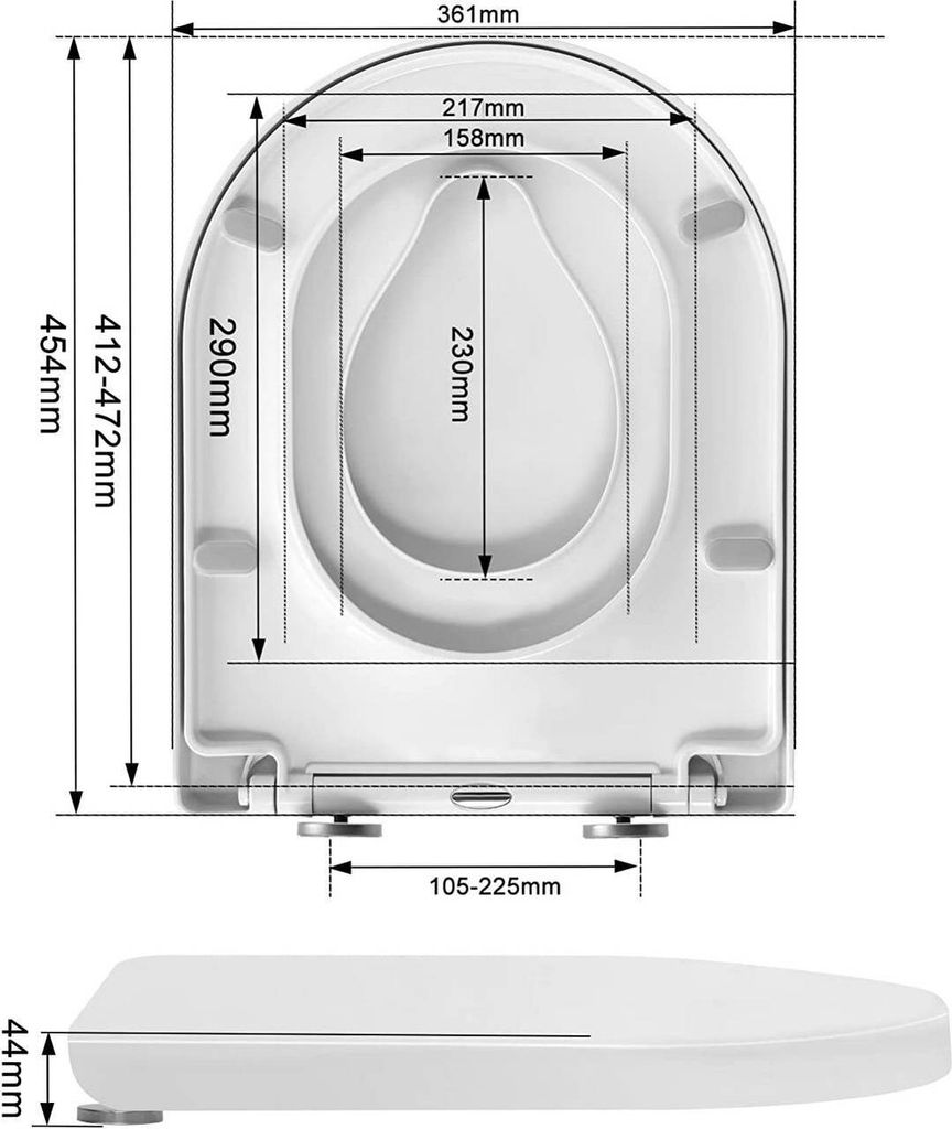 WOLTU Toilettendeckel mit Kindersitz, WC-Sitz mit Produktbild 3