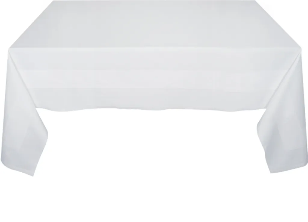 Nappe de table classique en tissu avec liseré satiné pour réception
