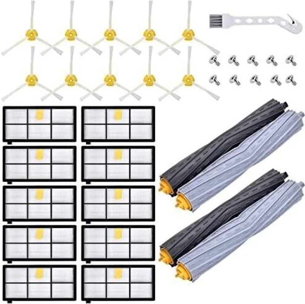 23 stück ersatzteile bürsten kit zubehör ersatzteile für irobot für roomba serie 800 900 860 866 870 871 880 886 960 966 971 976 980 981 staub...