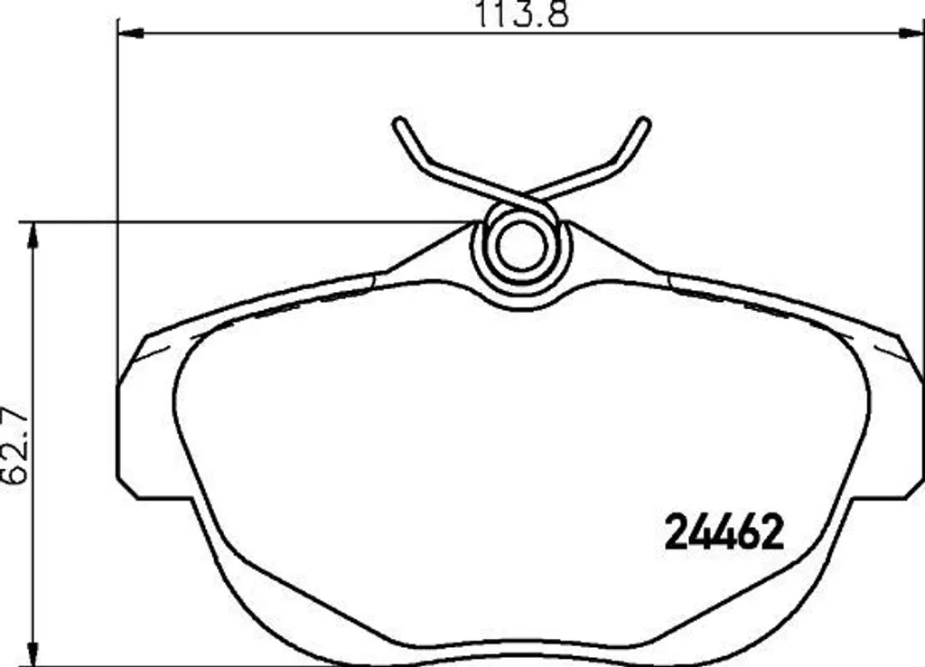 Jeu de plaquettes de frein à disque HELLA pour Citroën C6 Berline (TD)