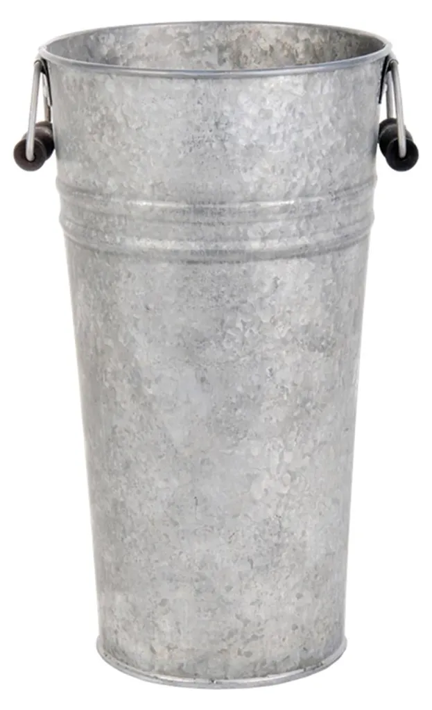 Vase en Zinc Patiné Esschert Design L - Contenant Métal Antique Durable