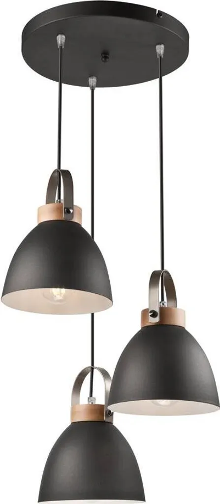 Lustre Suspension Moderne Graphite E27 Danielle pour Salon et Salle à Manger
