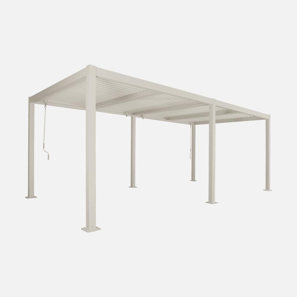 sweeek - Bioklimatische Pergola Palace mit Lamellendach 3x6m - Beige