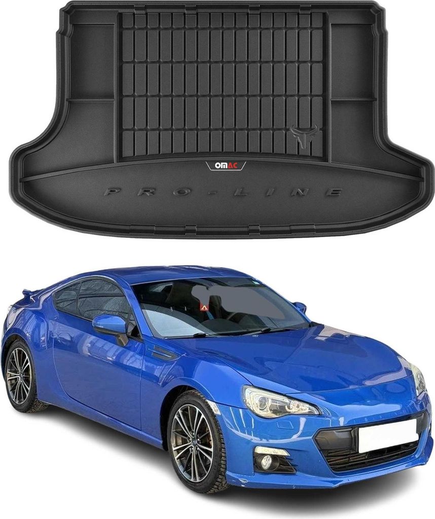 OMAC Gummi Kofferraumwanne für Subaru BRZ 2013-2020 TPE Laderaumwanne Schwarz