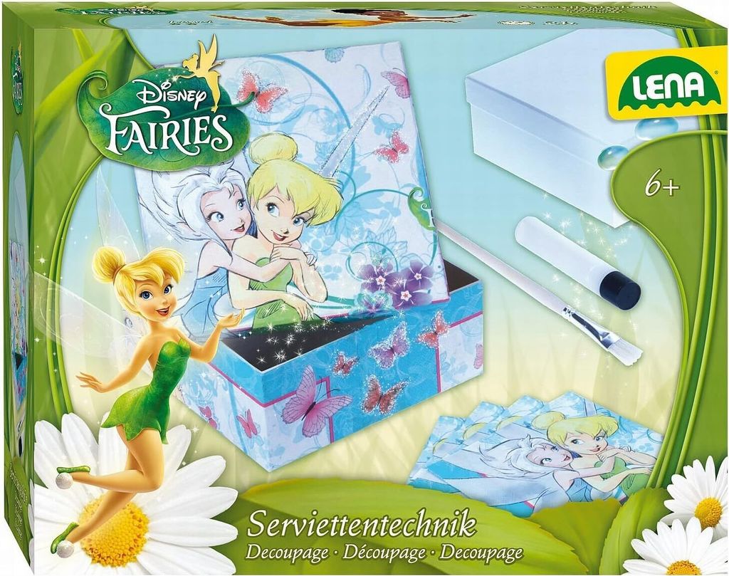 Serviettentechnik, Decoupage, Servietten Bastelset, Disney Fairies, Fee Motiv