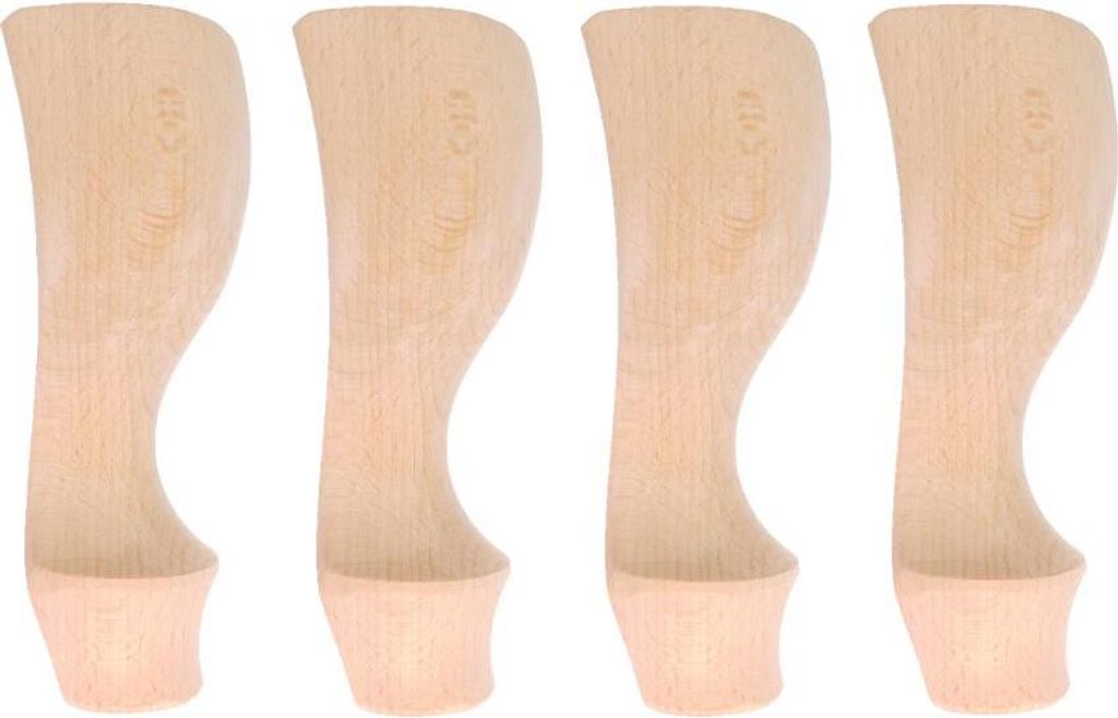 Holzbeine für Möbel, Louis-Bein für Sessel, 15 cm, Produktbild 