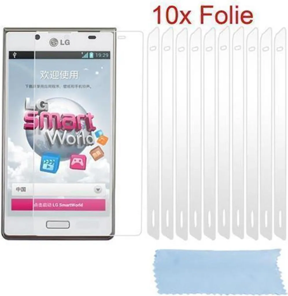 10x Pellicola Cadorabo LG Optimus L7 II: Protezione Schermo Trasparente