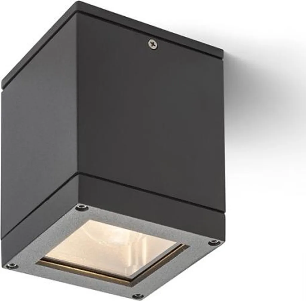 Luminaire QUADRA M Anthracite IP54 LED E27 8W Étanche et Très Robuste