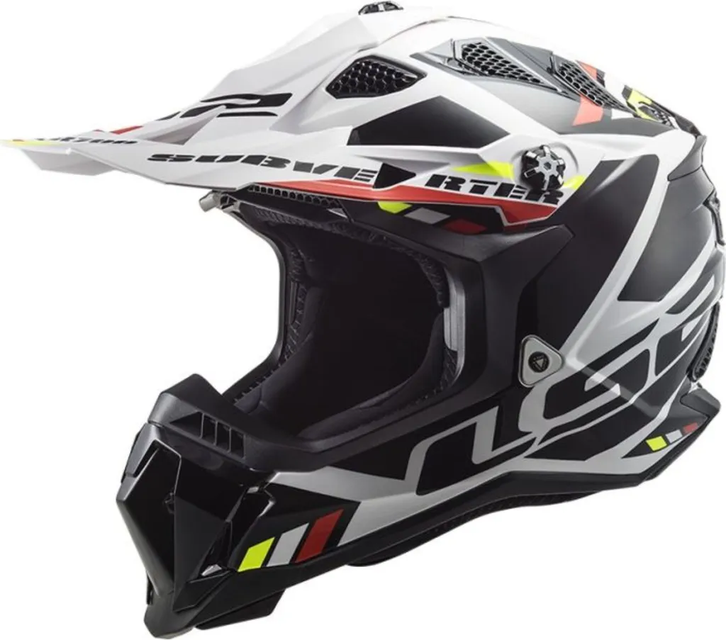 Casque Cross LS2 MX700 Subverter Stomp Blanc Noir Taille 3XL