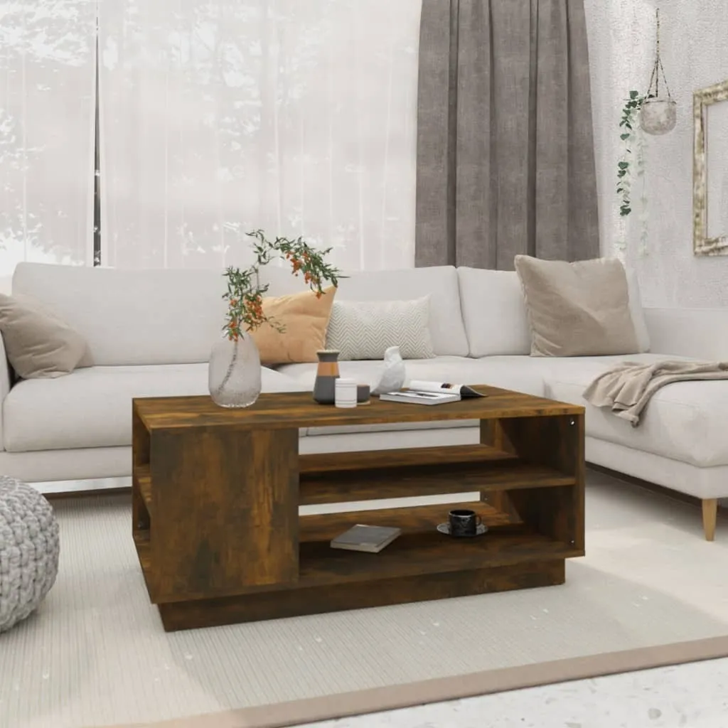 Tavolino da Salotto Moderno Rovere Fumo 102x55x43 cm - Design Maison