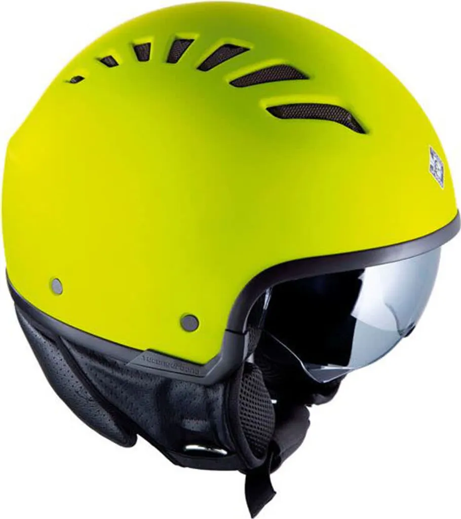 Casque de Ville Tucano Urbano El'Fresh Jaune Mat pour Scooter et Moto