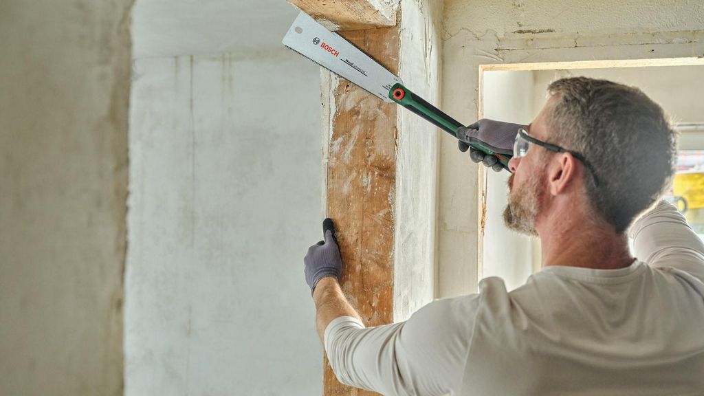 Bosch Scie japonaise Ryoba 250 mm (coupes précises/affleur Lame Flex. Acier SK5 dents Doubles poignée Softgrip)