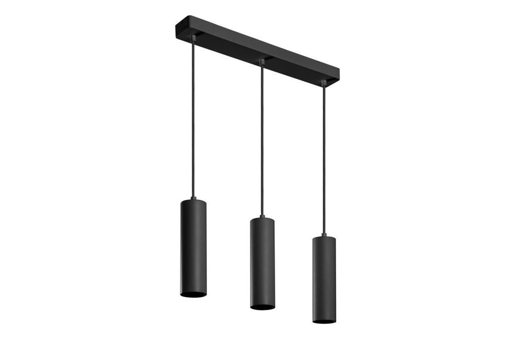 GTV - Hängeleuchte TRESOS , 3xGU10, Aluminiuminium, IP20, max. 3x20W, schwarz