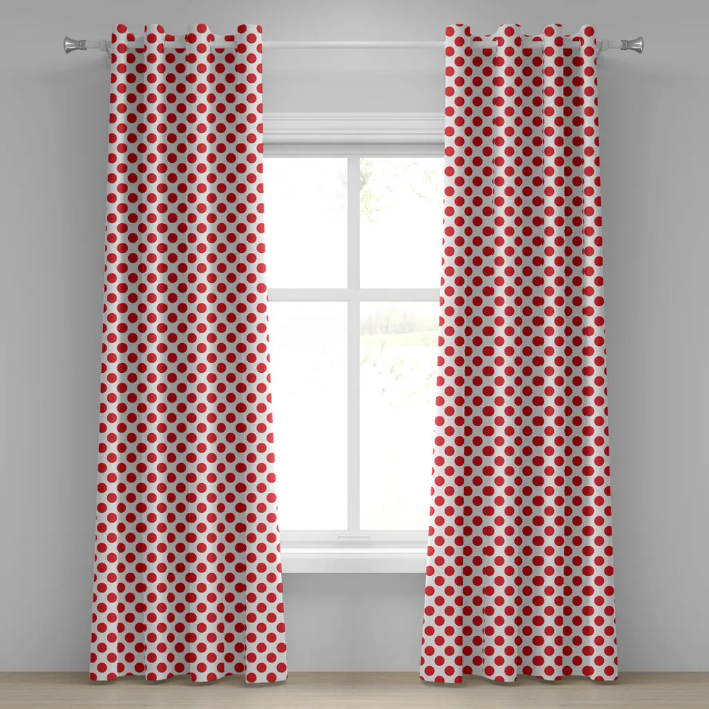 Rideau vintage imprimé artistique à pois 280x245 cm qualité Premium