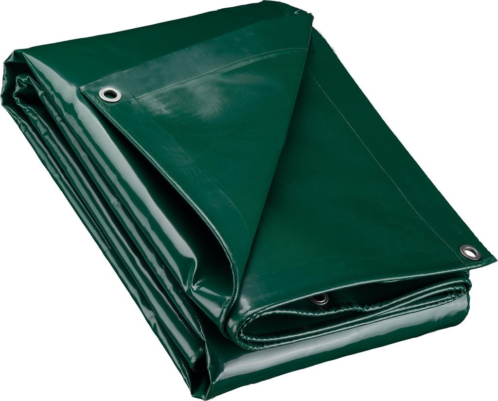 Wiltec Bâche de camion 3 x 5m Vert foncé 650 g/m² Polyester Image du produit 