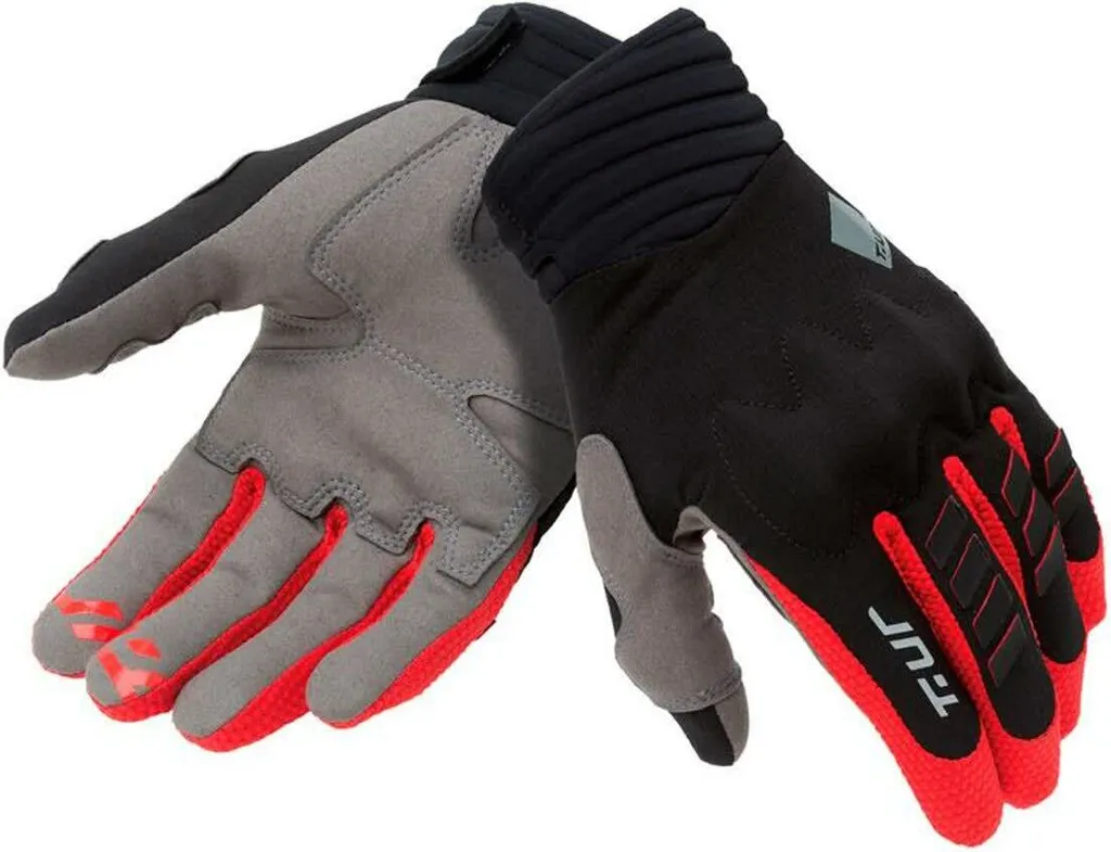 Gants de moto été légers et ventilés T.UR G-Six noir rouge XXL