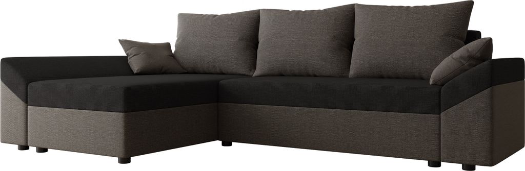 MIRJAN24 Ecksofa Dante L, Eckcouch, Couch mit Bettkasten und Schlaffunktion, L-Form, Wohnzimme (Farbe: Muna 10 + Muna 14)