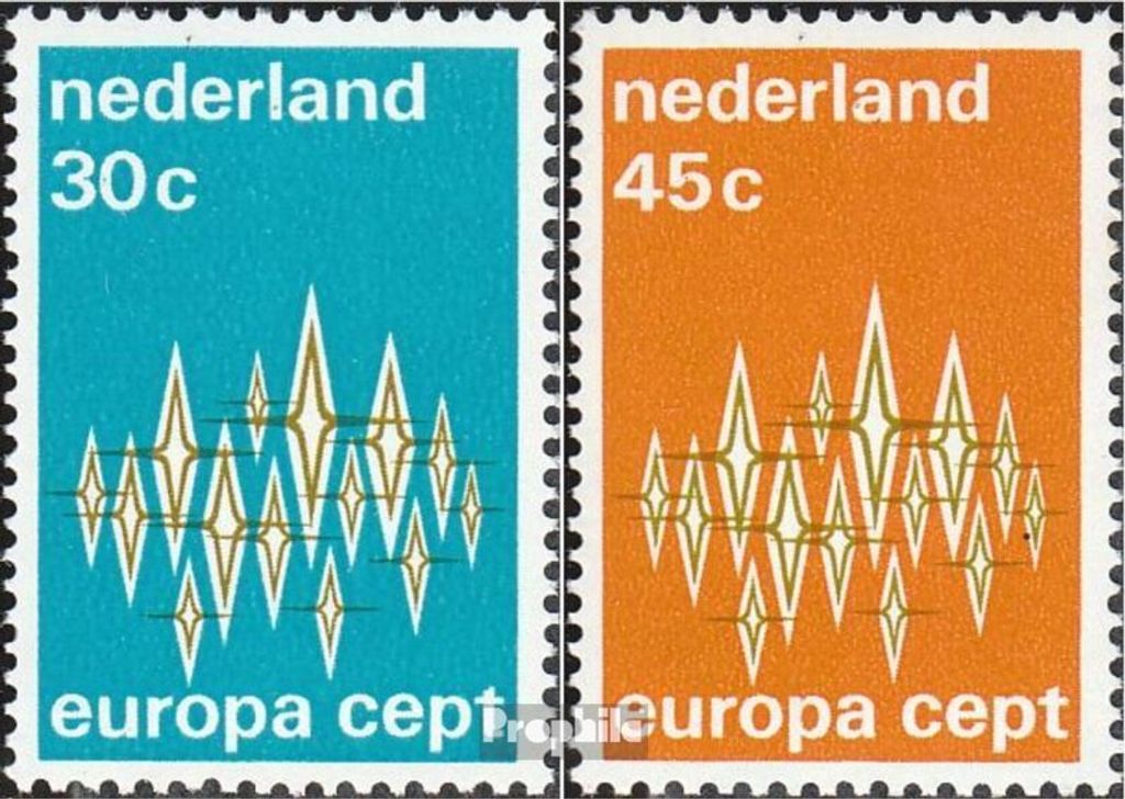 Briefmarken Niederlande 1972 Mi 987-988 (kompl.Ausg.) gestempelt Europa