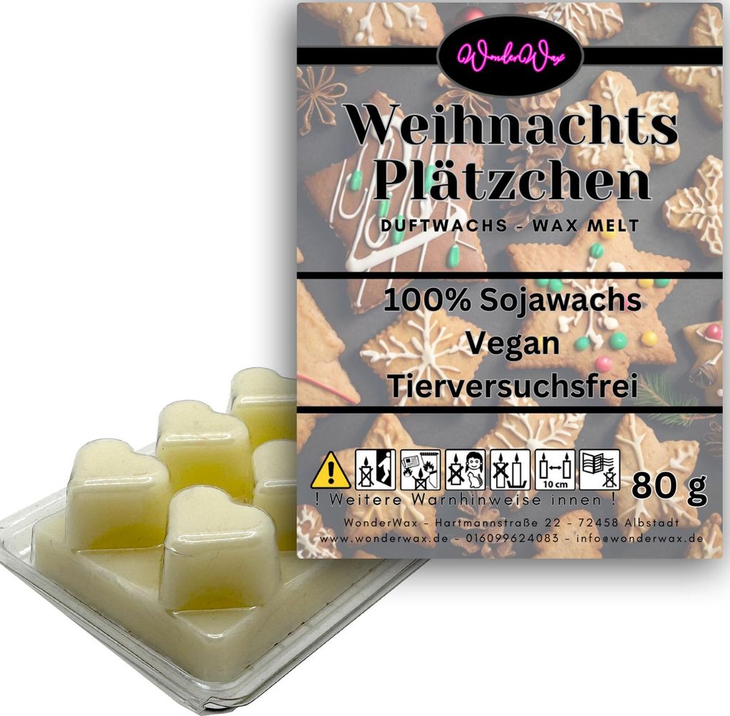 WonderWax Duftwachs Wax Melts für Duftlampe, 6 Herzen Duftmelt Wachsmelt Sojawachs Duftwachs Würfel für Raumdüfte, Wachs Duftöl Winter Indoor ...