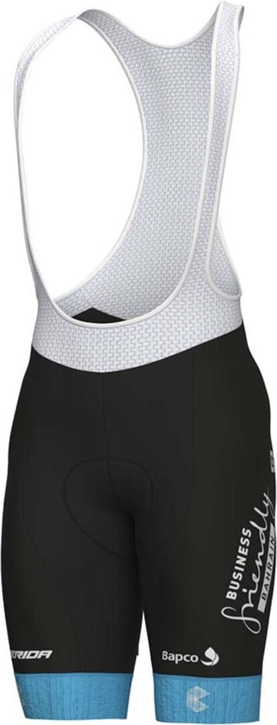 ALÉ Kurze Fahrradhose mit Trägern - ALÉ BAHRAIN VICTORIO - Schwarz L