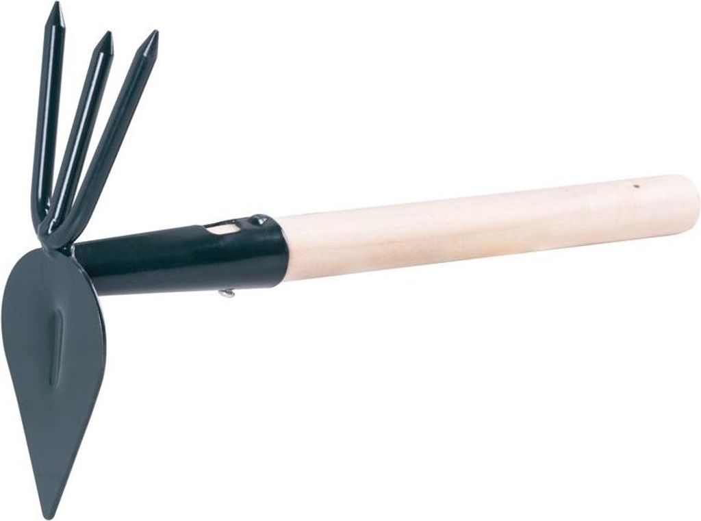Hacke H004/250, spitz-dreizackig, mit Stiel Produktbild 