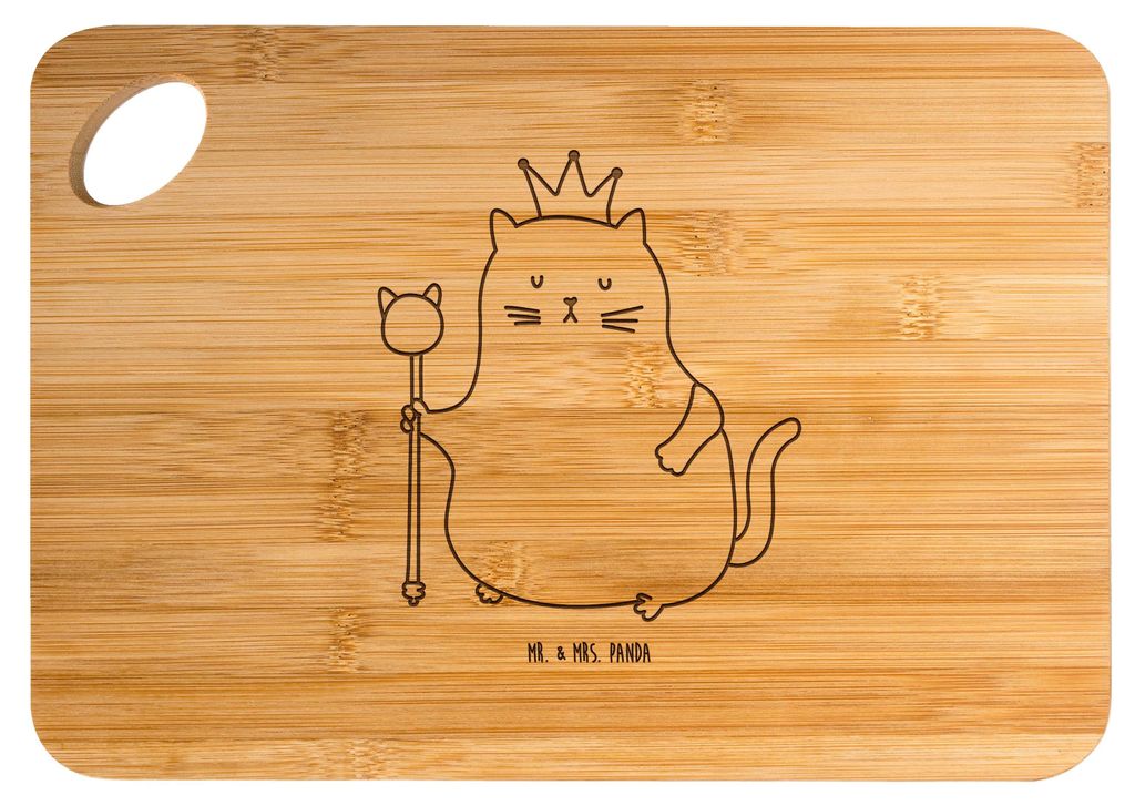 Mr. & Mrs. Panda Brett Katze König - Transparent - Geschenk, Wohnung, Königlich, Küchenbrett, Cats, Schneidebrett, holzschneidebrett, Familie, F...