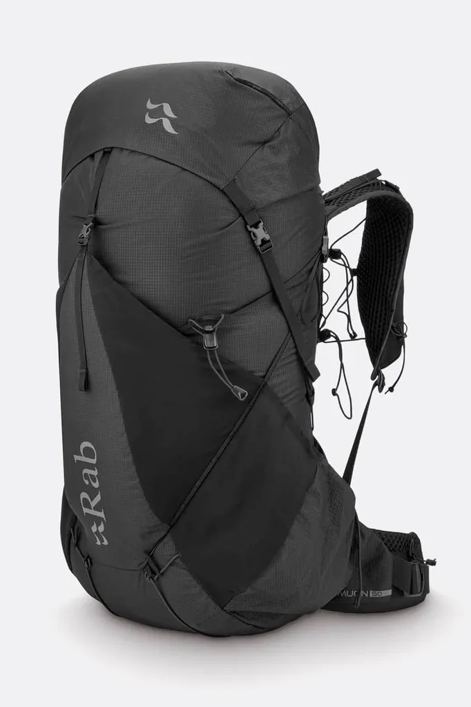 Sac à dos de trekking Rab Muon 50 Noir - Équipement bivouac 50 litres