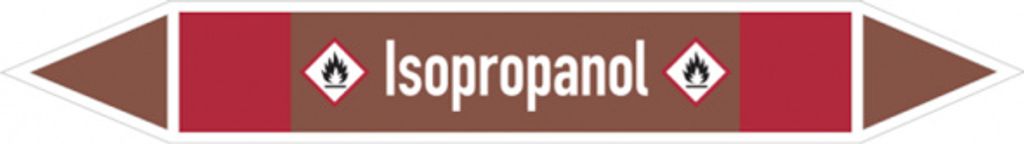 Dreifke Aufkleber Rohrleitungsetikett, Isopropanol | 270x37 mm, 1 Stk