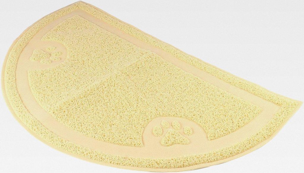 Halbrunde PVC Katzenstreumatte rutschfest Futtermatte für Haustier Fütterung Leicht zu Reinigen