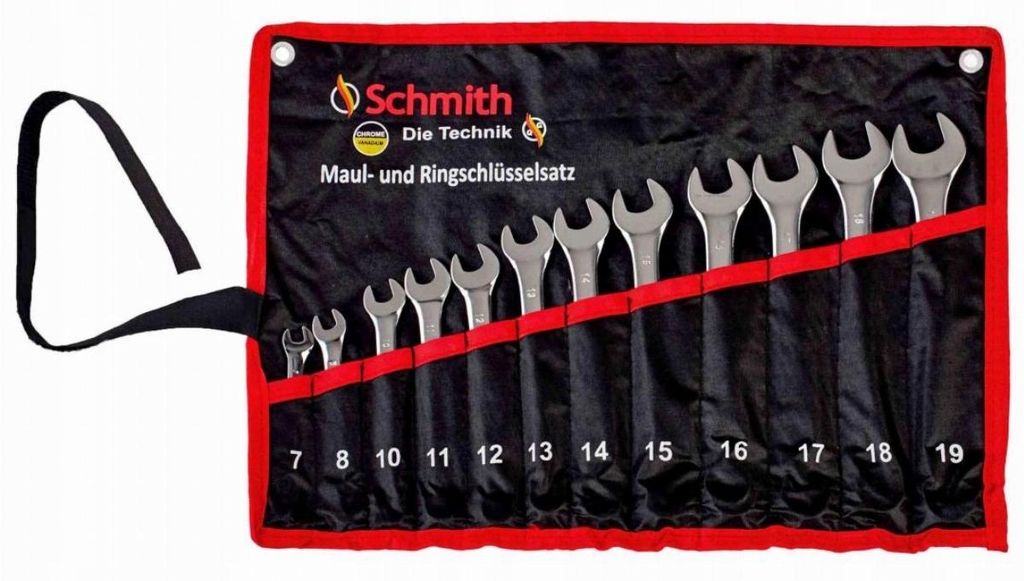 Set di chiavi ad anello Schmith, 12 pezzi, in acciaio CrV, Immagine del prodotto 