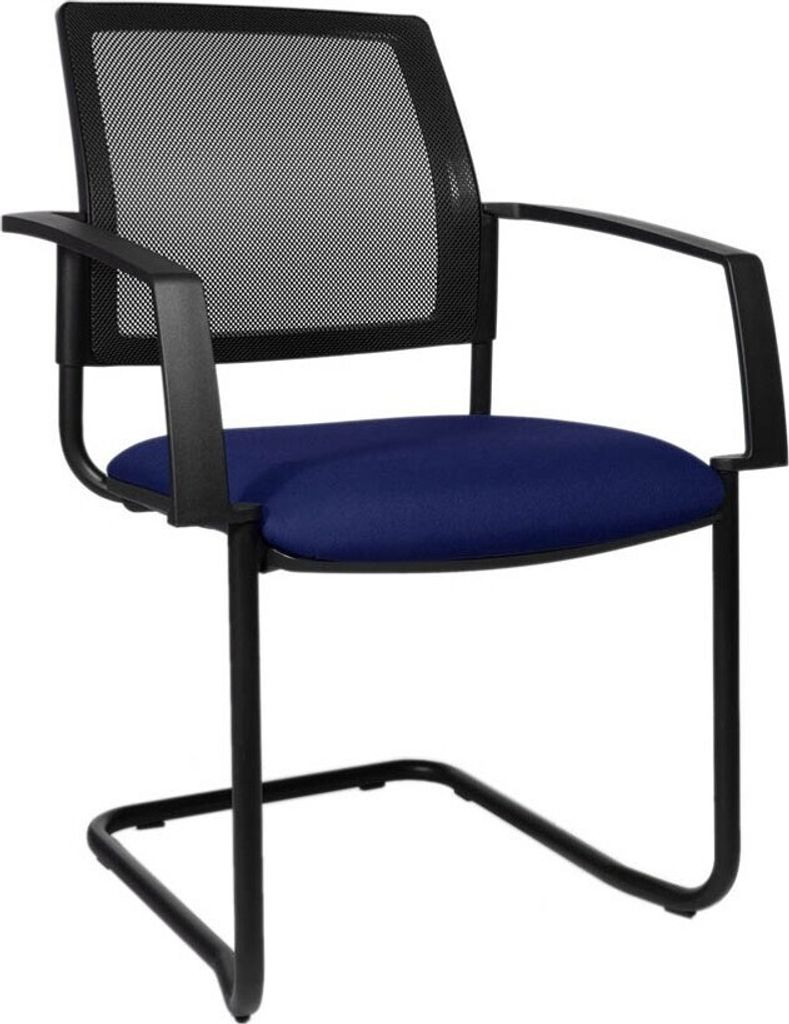 Topstar Besucherstühle BtoB 20 BB400A G260 blau, schwarz Stoff, 2 St.
