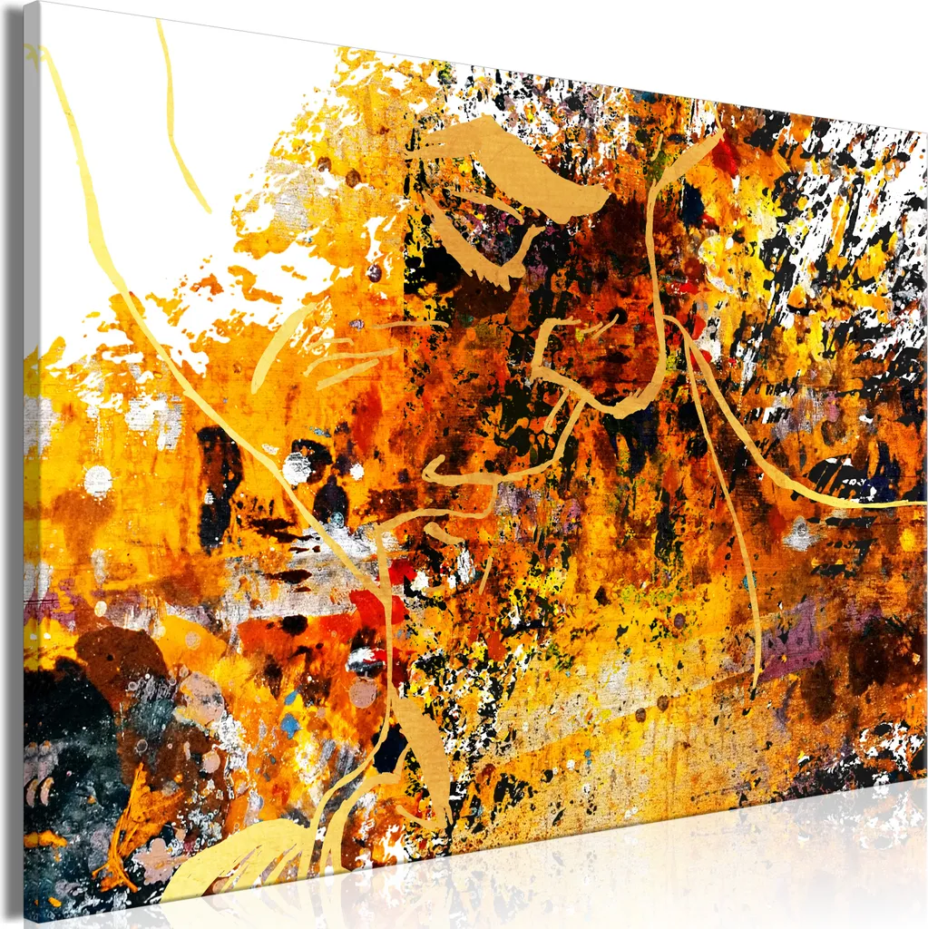 Quadro su Tela Amore Astratto 60x40 - Esplosione di Baci Made in Italy