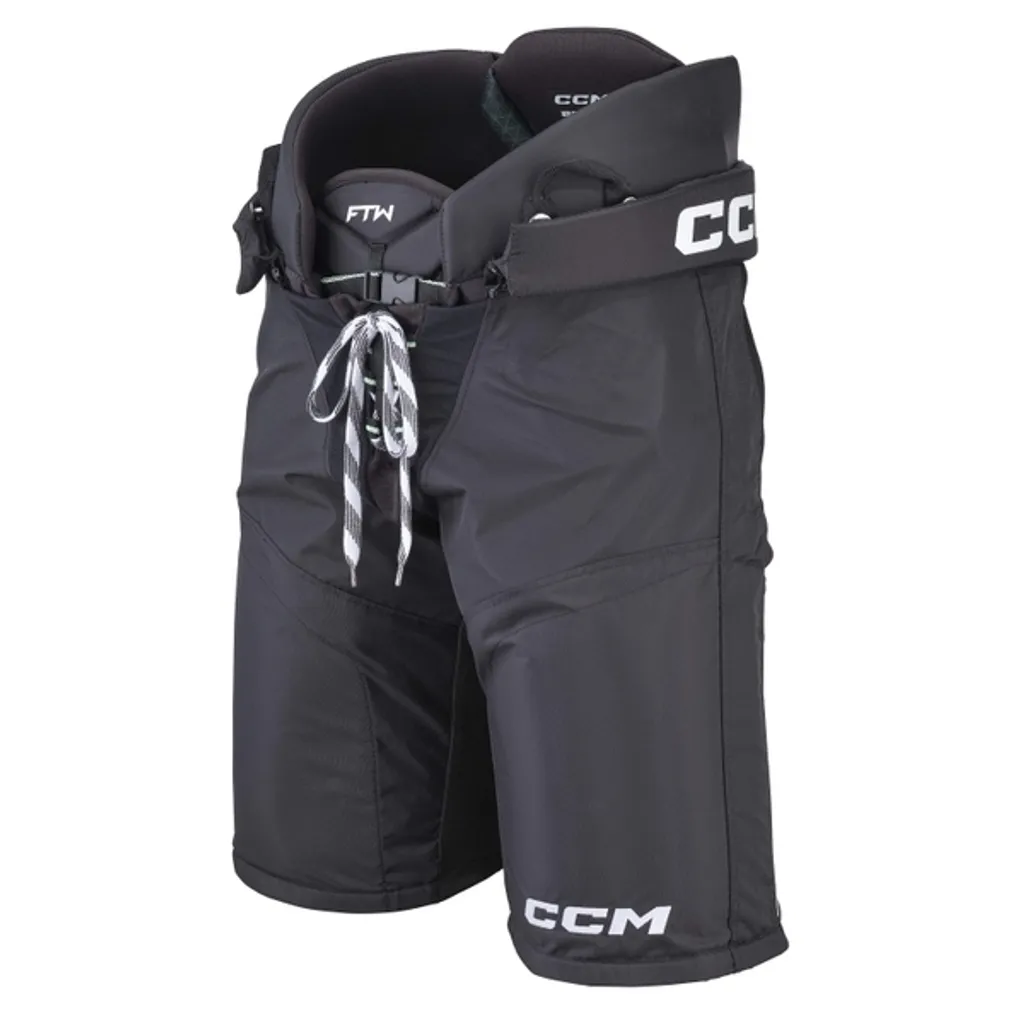 Pantalon de hockey CCM Jetspeed FTW Senior noir L avec bandes velcro