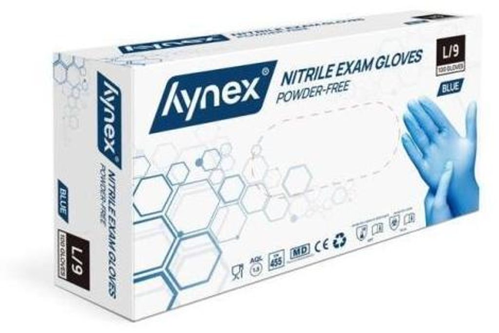 Hynex Nitril med.Unt.Handschuh unste.puderfrei L 100 St