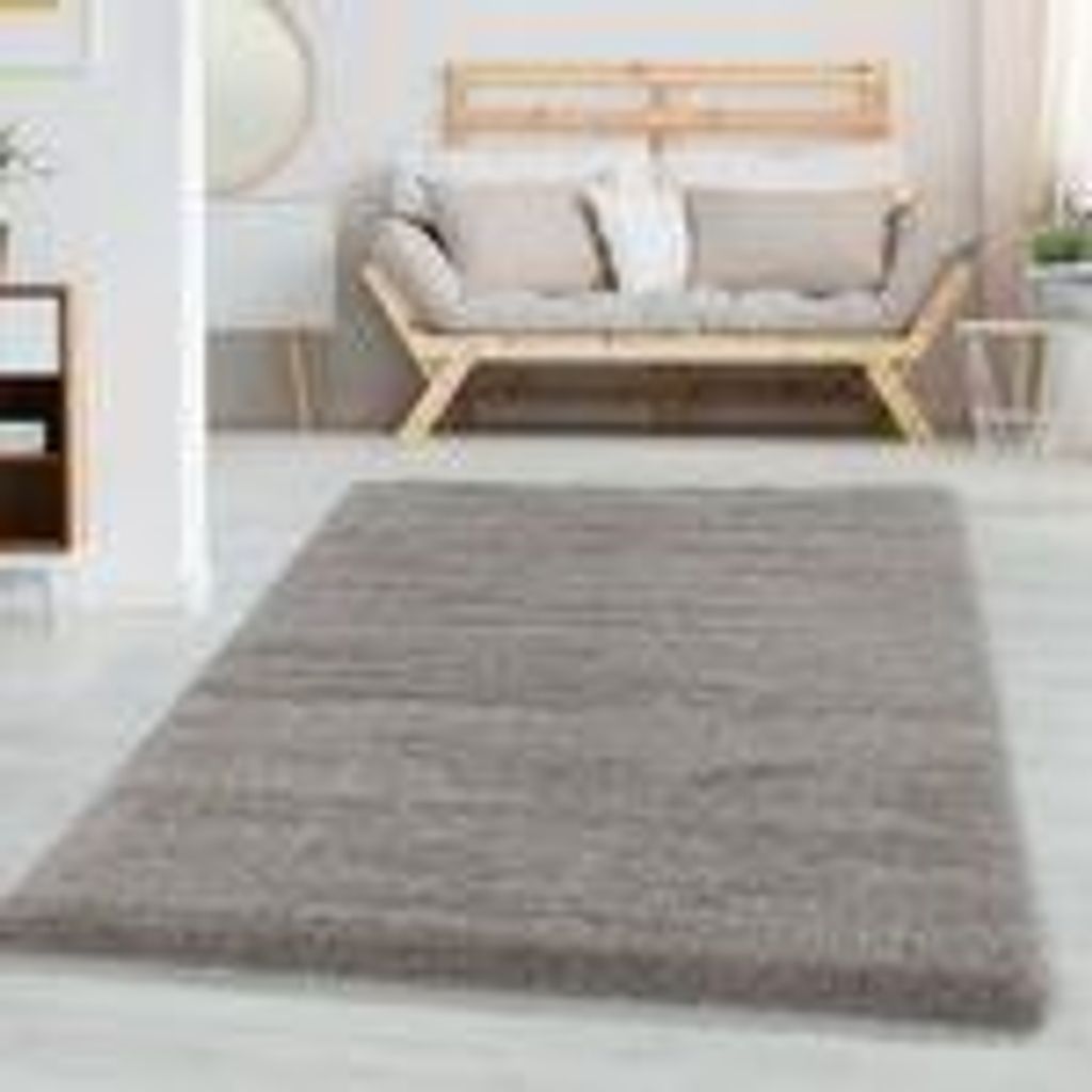 Weicher Hochflor-Teppich mit dichter Struktur - gemütliches Wohnaccessoire für moderne Räume, Größe: 200 x 290 cm, Farbe: Beige