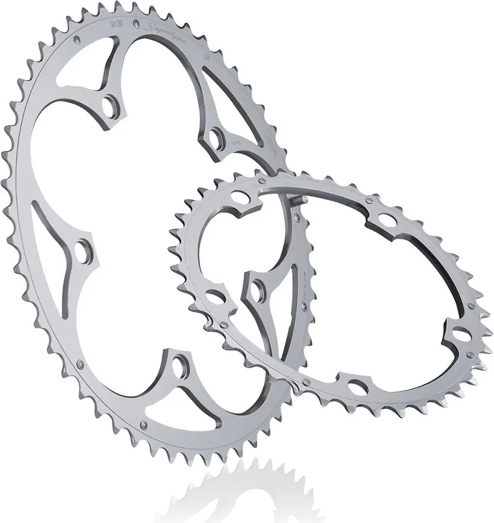 Miche Supertype BCD 130SH Plateau 47 Dents en Ergal Argent 9/10V Shimano