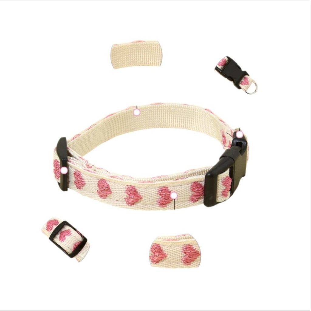 INF Baumwoll Gurtband Halsband weich verstellbar für Welpen und Katzen M