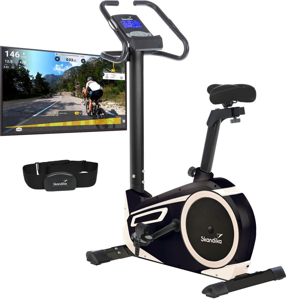 Ergometer Skandika Morpheus mit App Steuerung und Street View Funktion- Heimtrainer, Indoor fahrrad